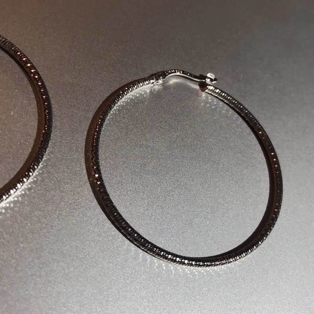 LIAM 925 ITALY STERLING SILVER HOOP EARRINGS